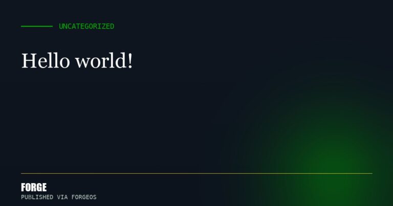 Hello world!